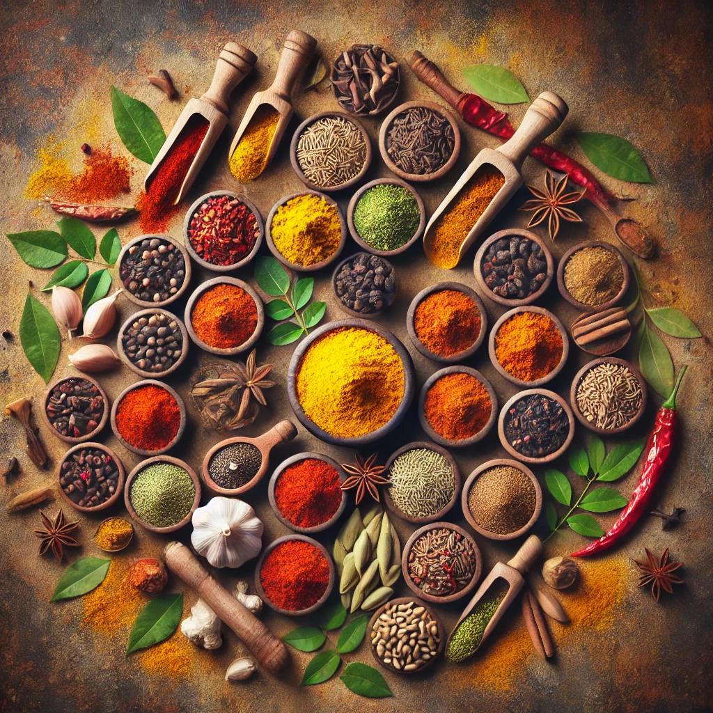 Various colorful spices